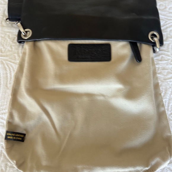 Black Genuine Leather crossbody purse (new w/o tags) - Picture 6 of 10